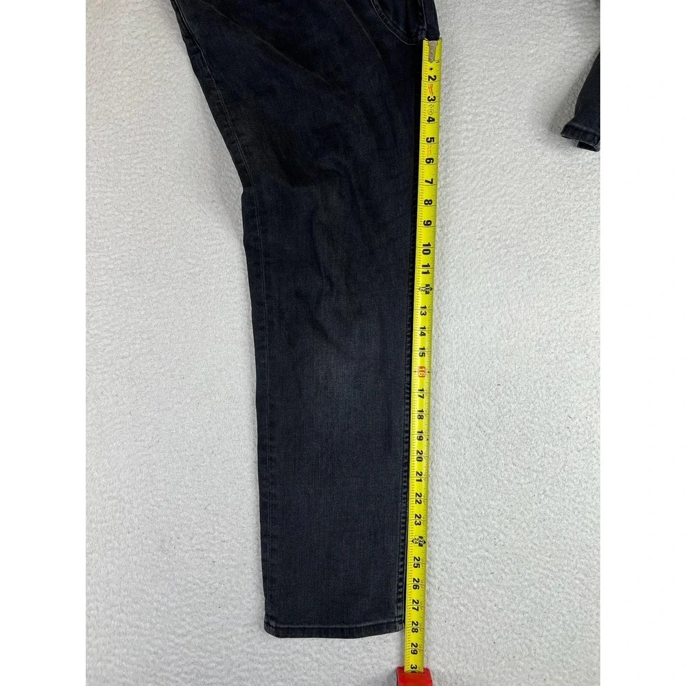 Acne Studios River Used Blk Jeans Mens 34x32 Black Slim Tapered Stretch‎ Denim